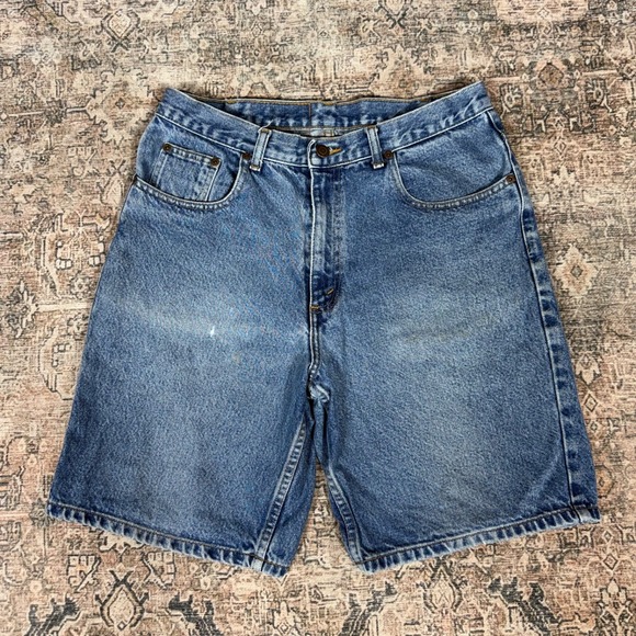 The Unbranded Brand Other - Vintage Denim Jorts Size 32 Baggy 90s Style Fade Blue